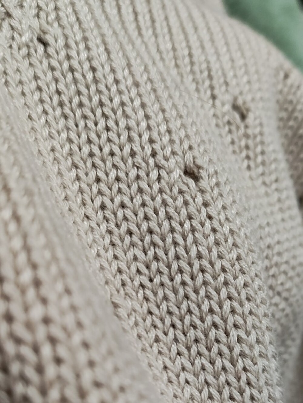 Ballinger Gold Cream Short-Sleeve Button-Up Knit Sweater - Picture 9 of 9